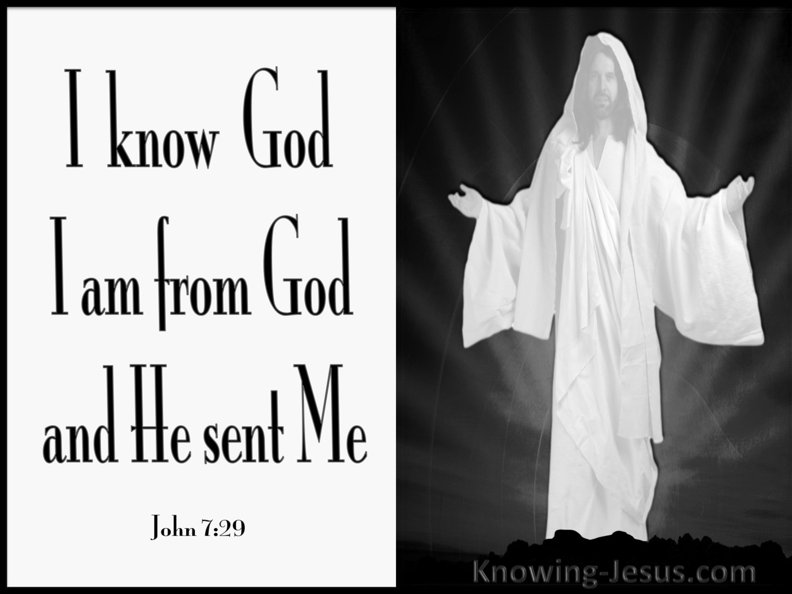 John 7:29 I Am Sent From God (white)